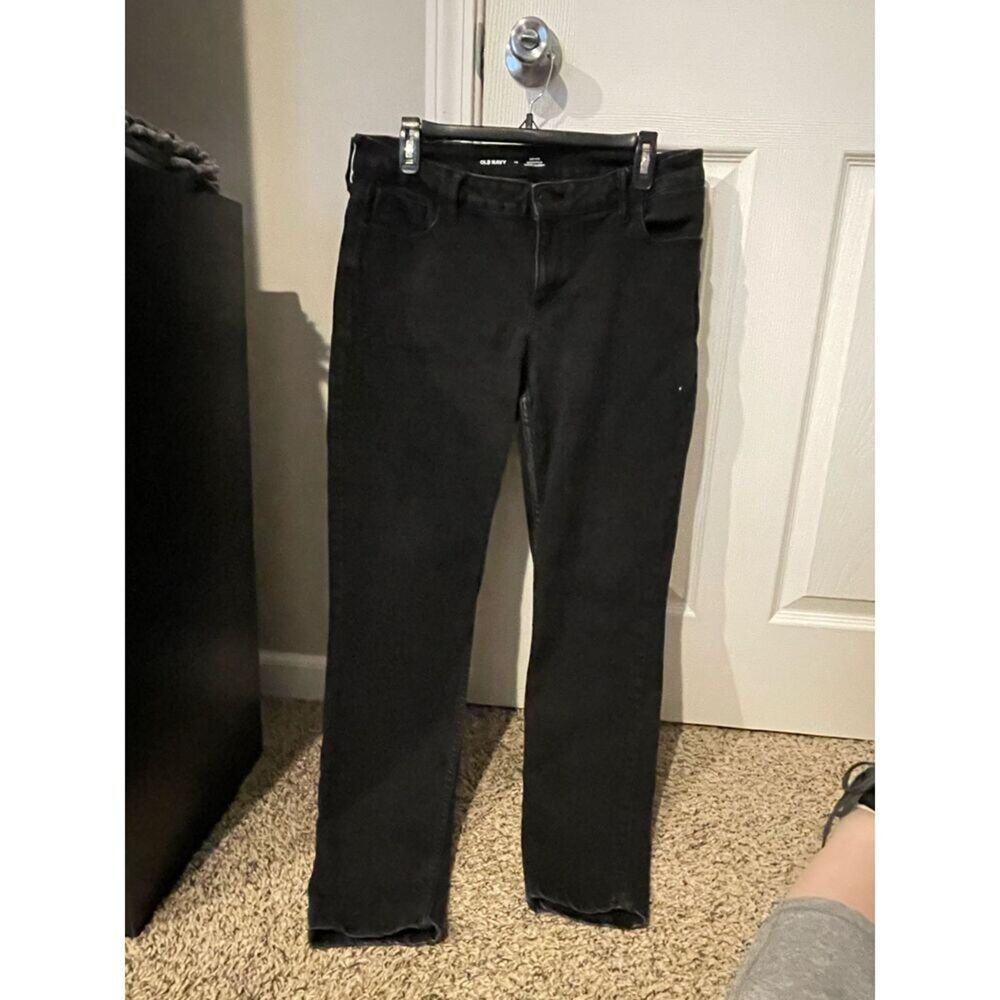 Old Navy Mid-Rise Super Skinny Rockstar Jeans - Slightly Faded Black Size 14